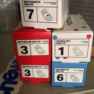 McDonald’s Crocs Kids Meal toys, 1, 3, 6, 7